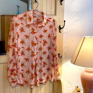 Floral vintage style long sleeved blouse